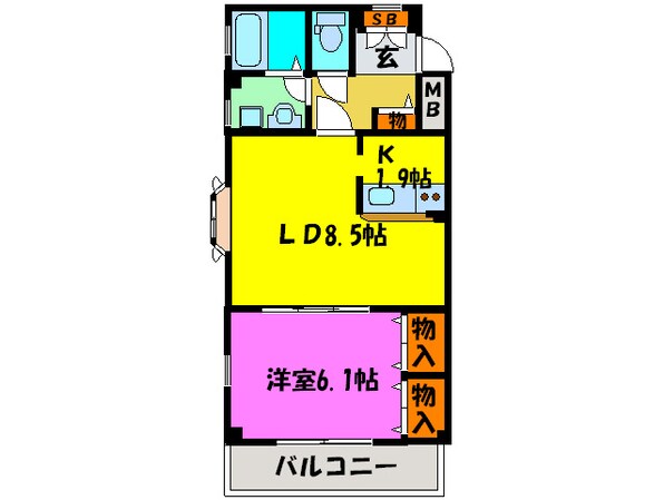 フレシ－ルの物件間取画像